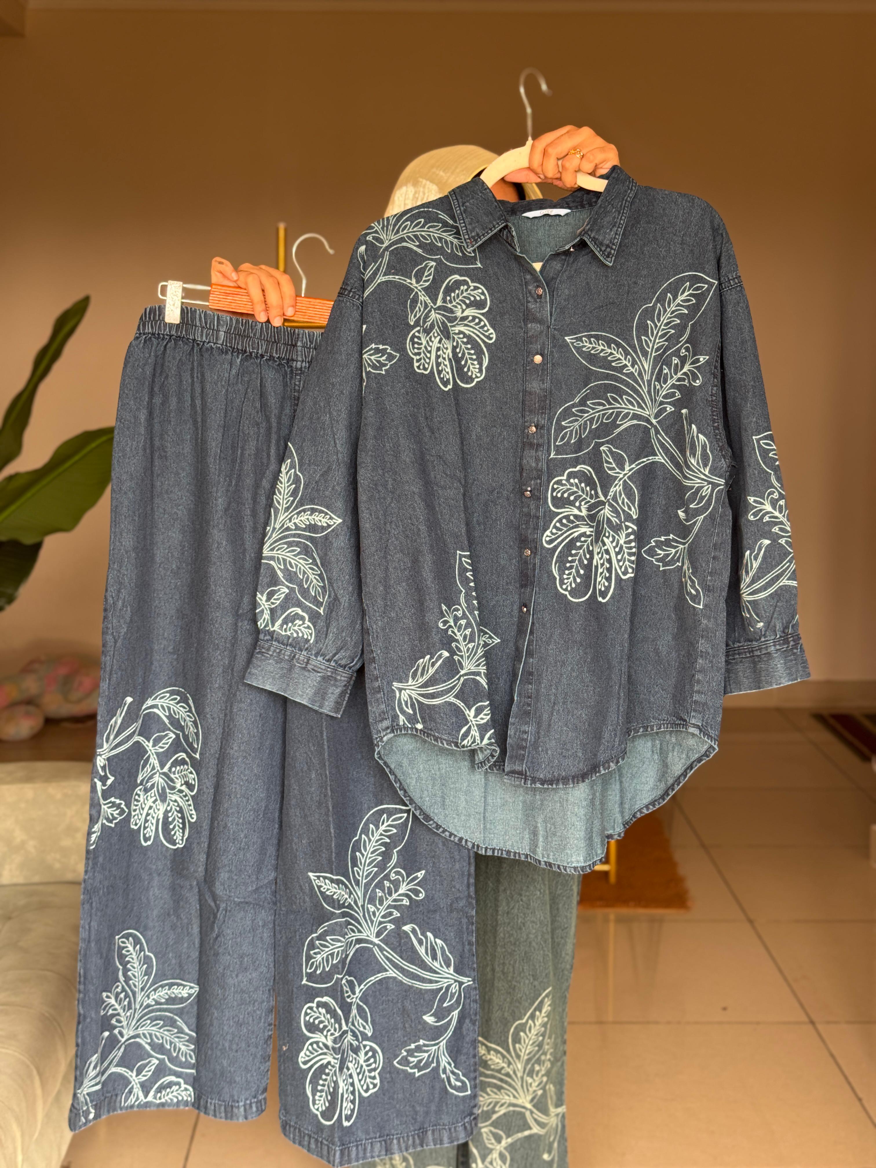 HIFI Leafy denim cordset