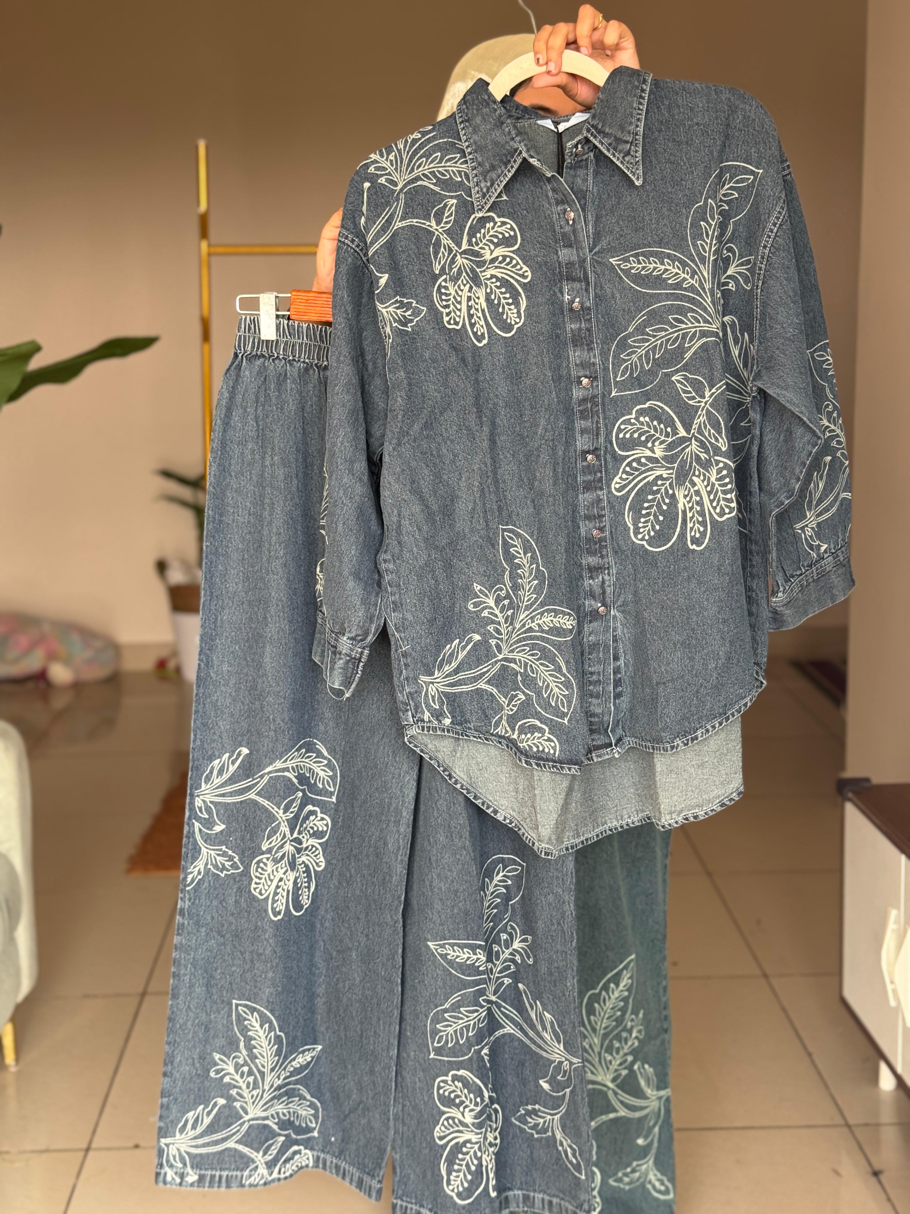 HIFI Leafy denim cordset