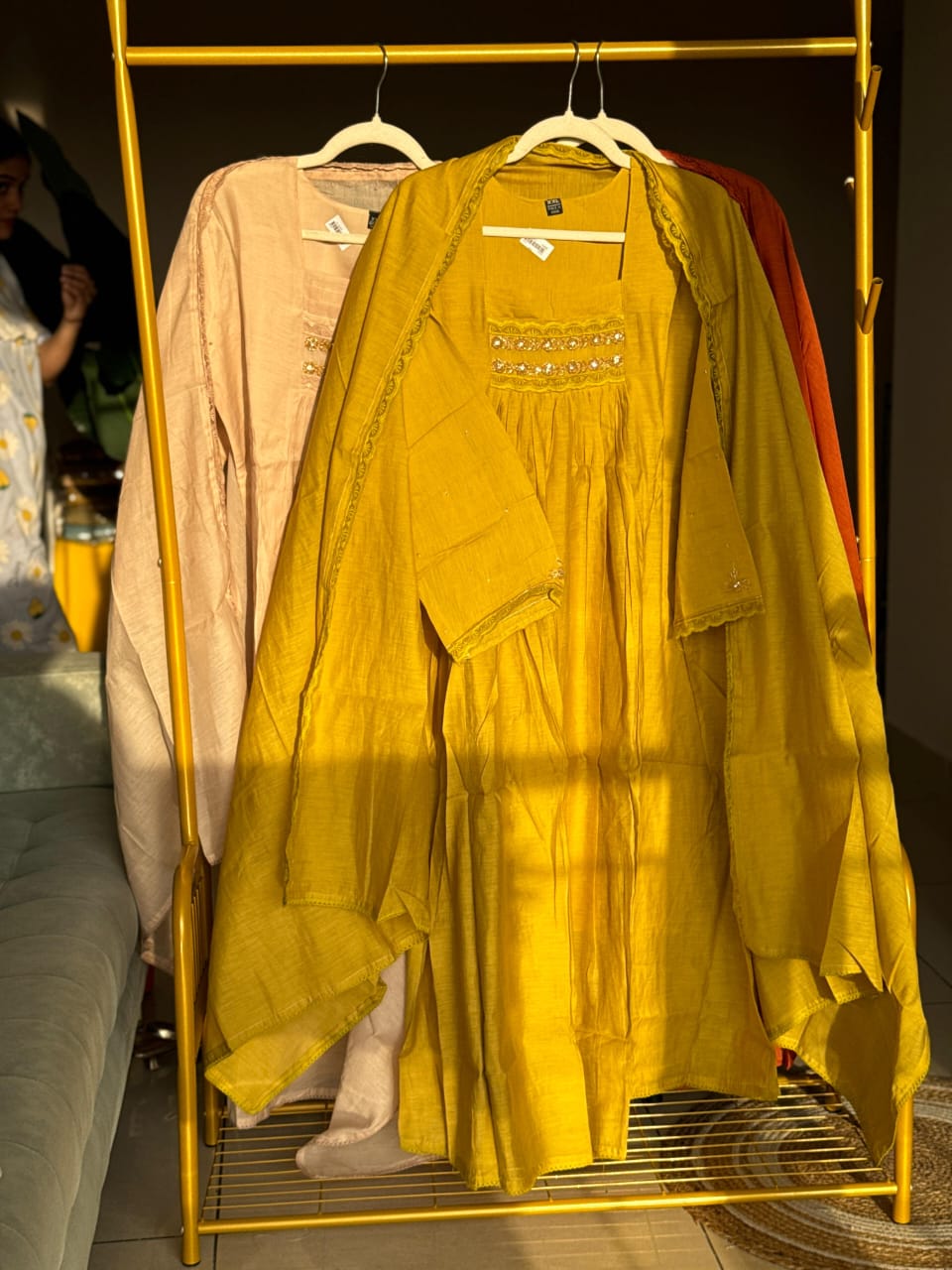 PE26 MUL CHANDERI YELLOW