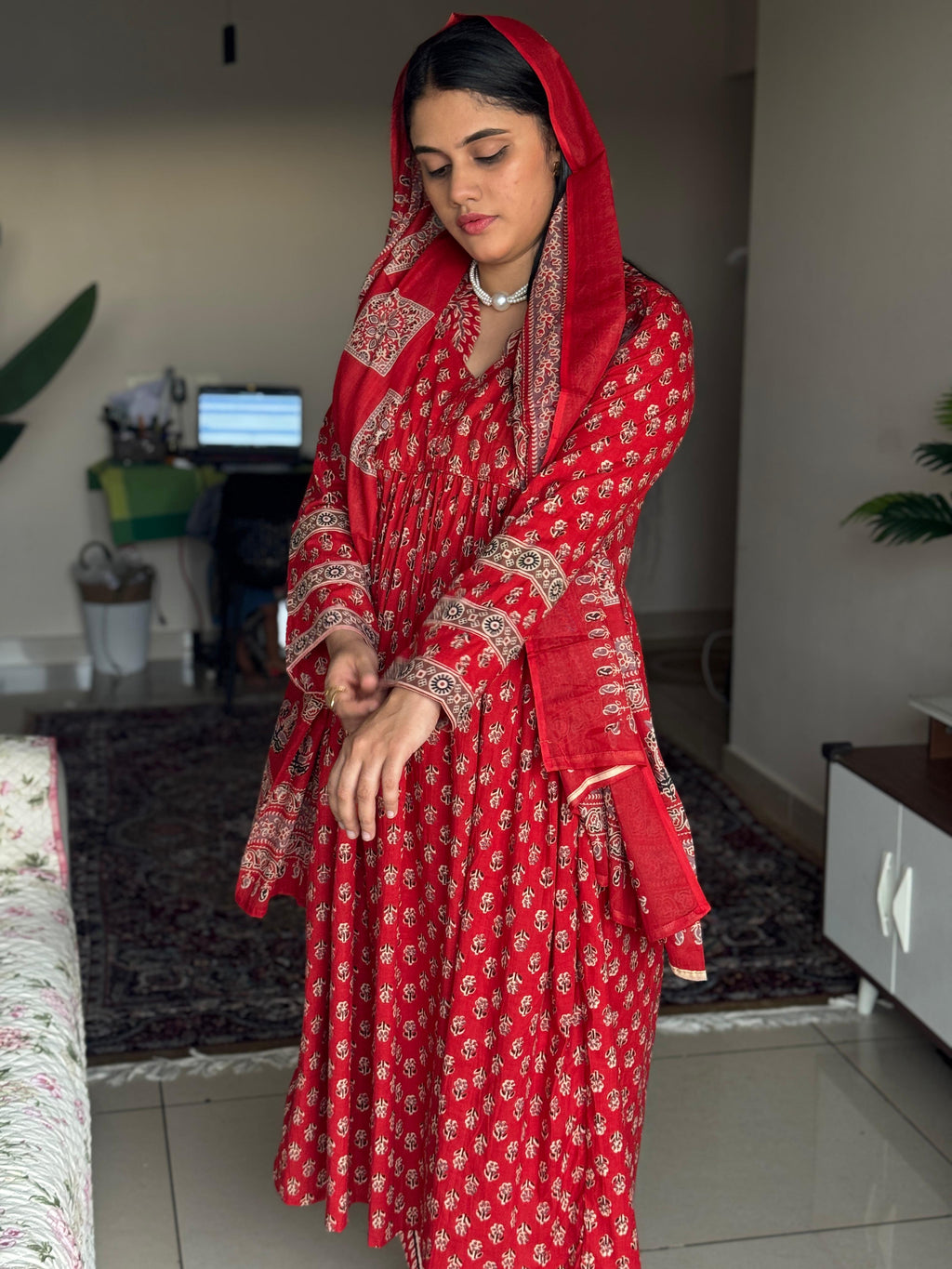 Hifi Ajrakh Cotton Rani 👑