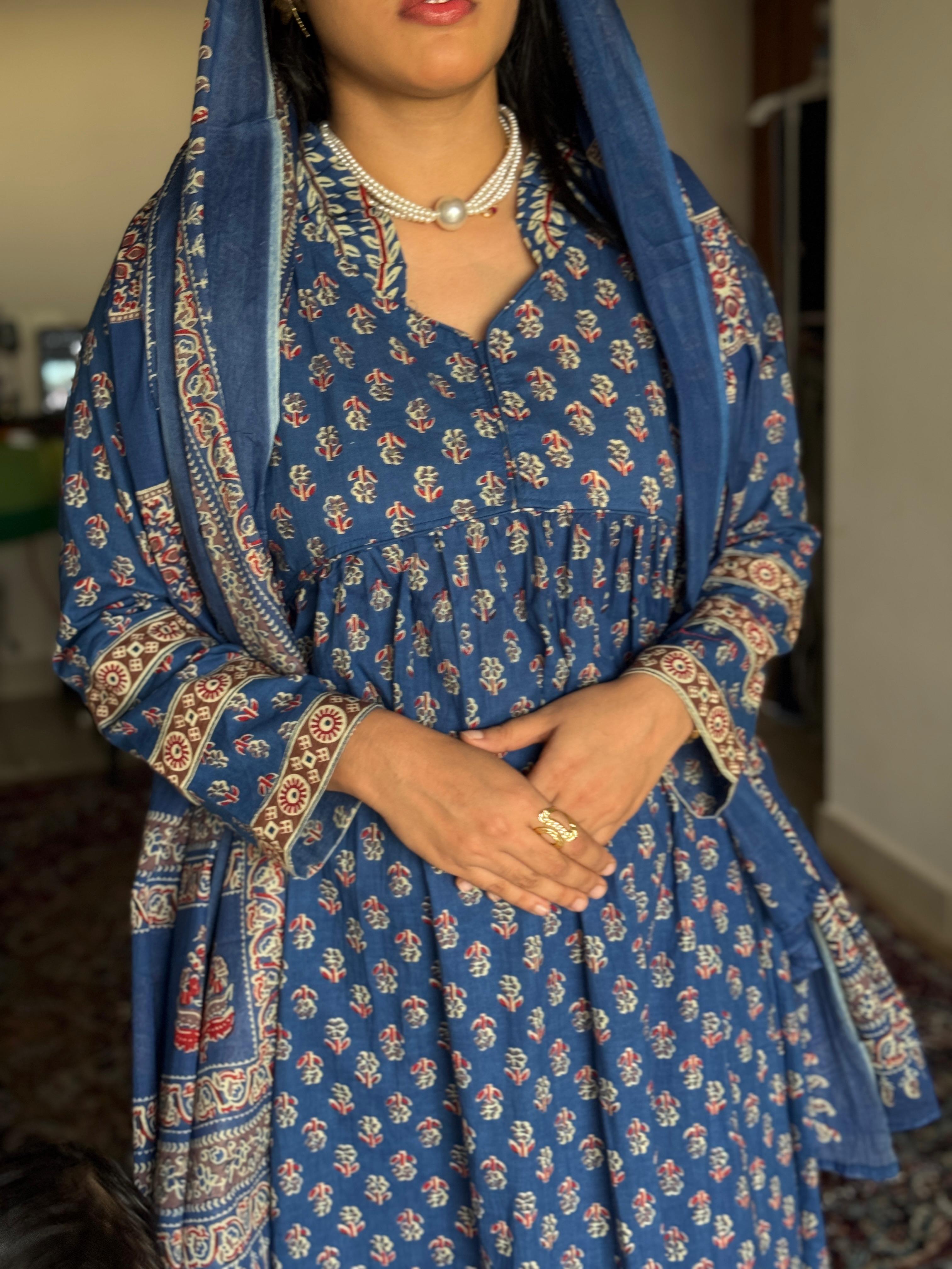 Hifi Ajrakh Cotton Rani 👑