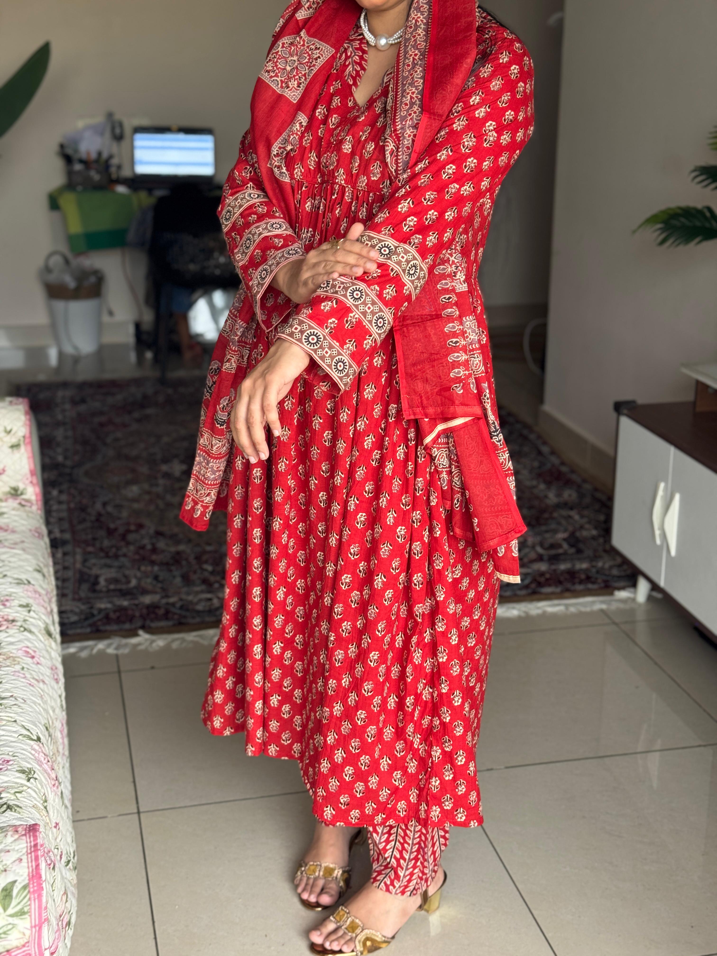 Hifi Ajrakh Cotton Rani 👑