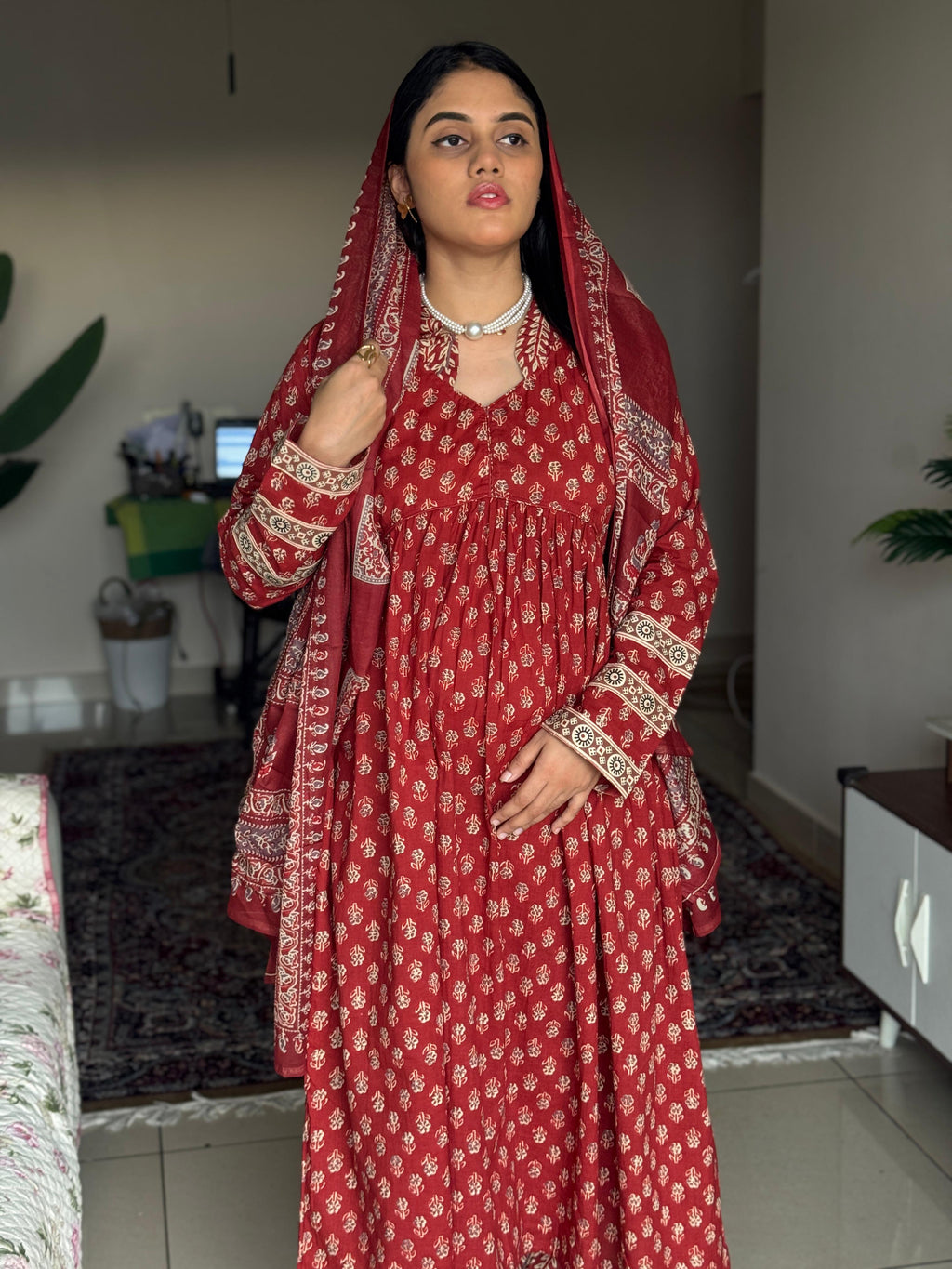 Hifi Ajrakh Cotton Rani 👑