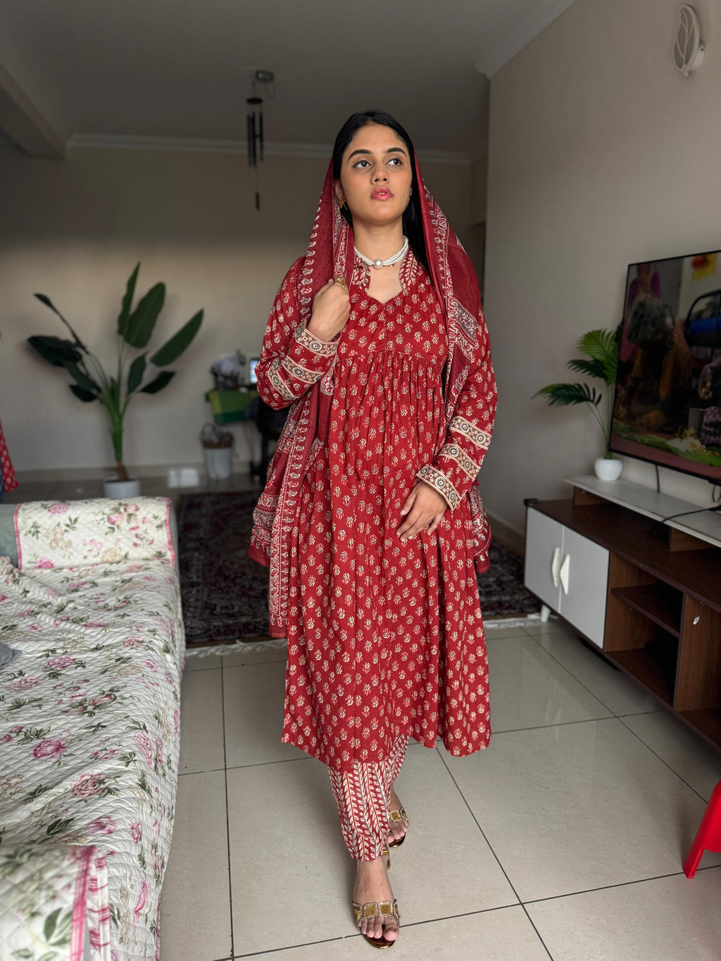 Hifi Ajrakh Cotton Rani 👑