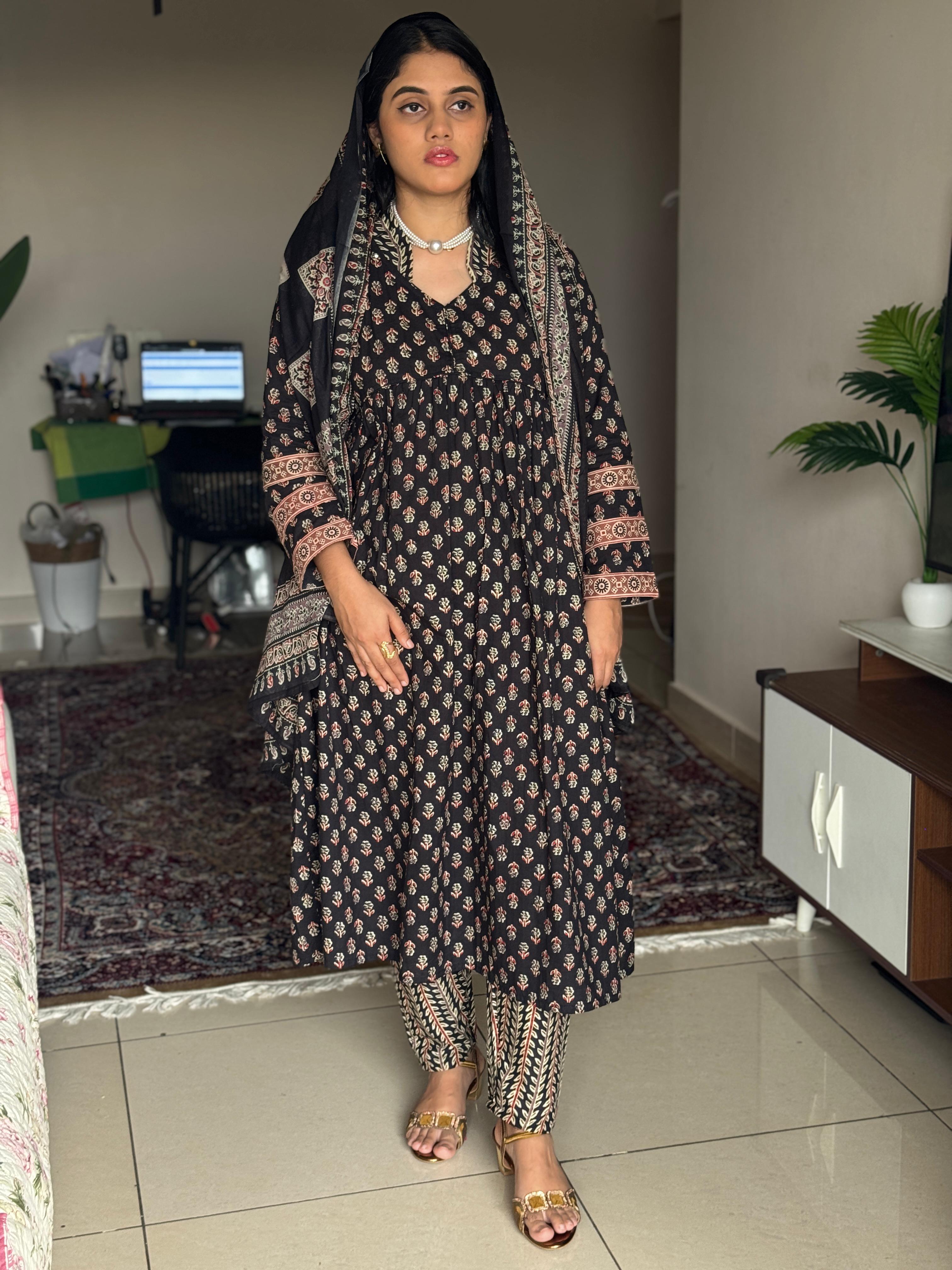 Hifi Ajrakh Cotton Rani 👑