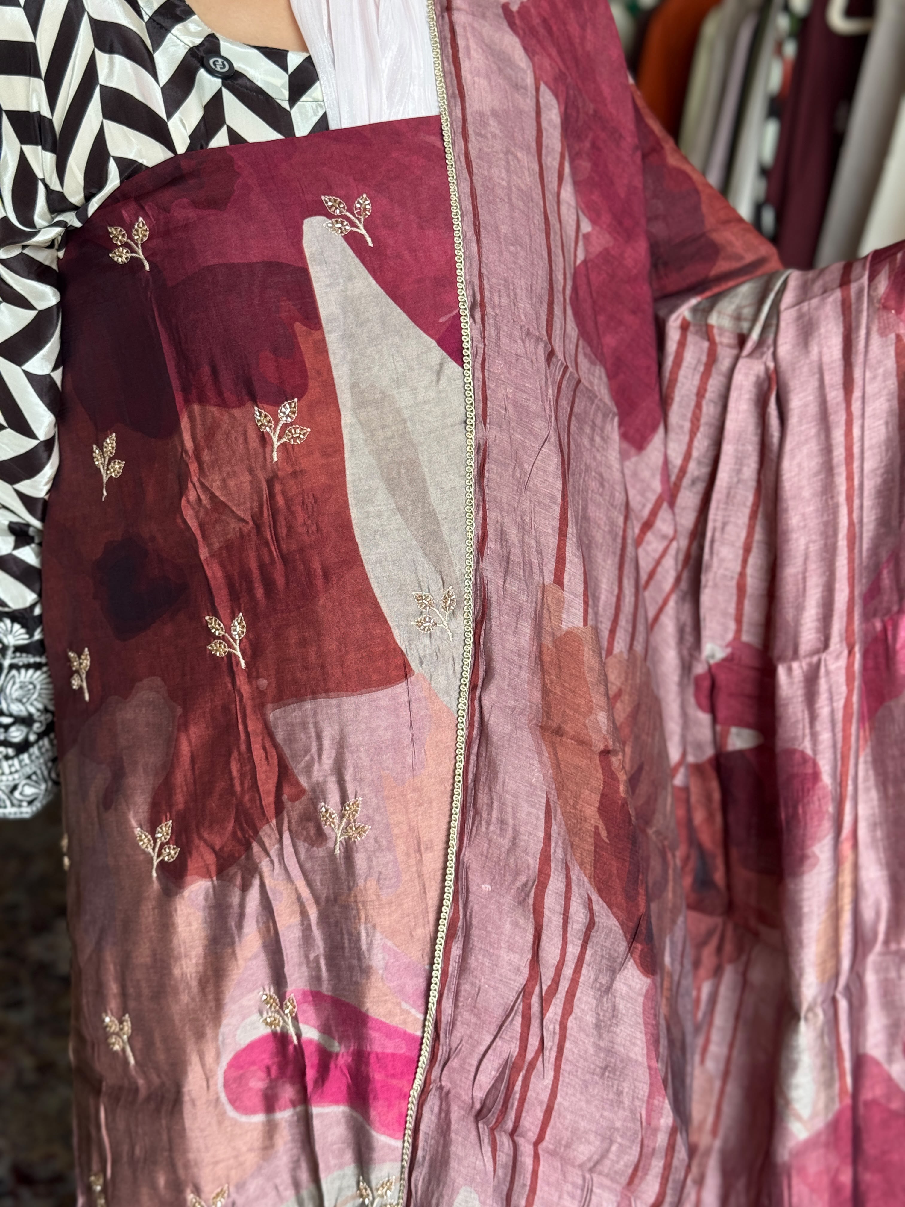 Hifi Muslin abstract unstiched !