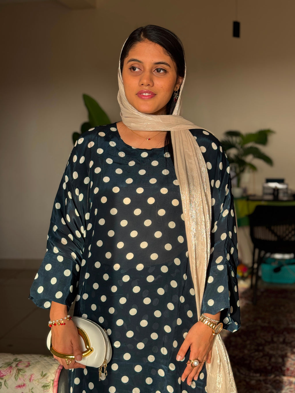 Hifi polka kaftan cordset Drop