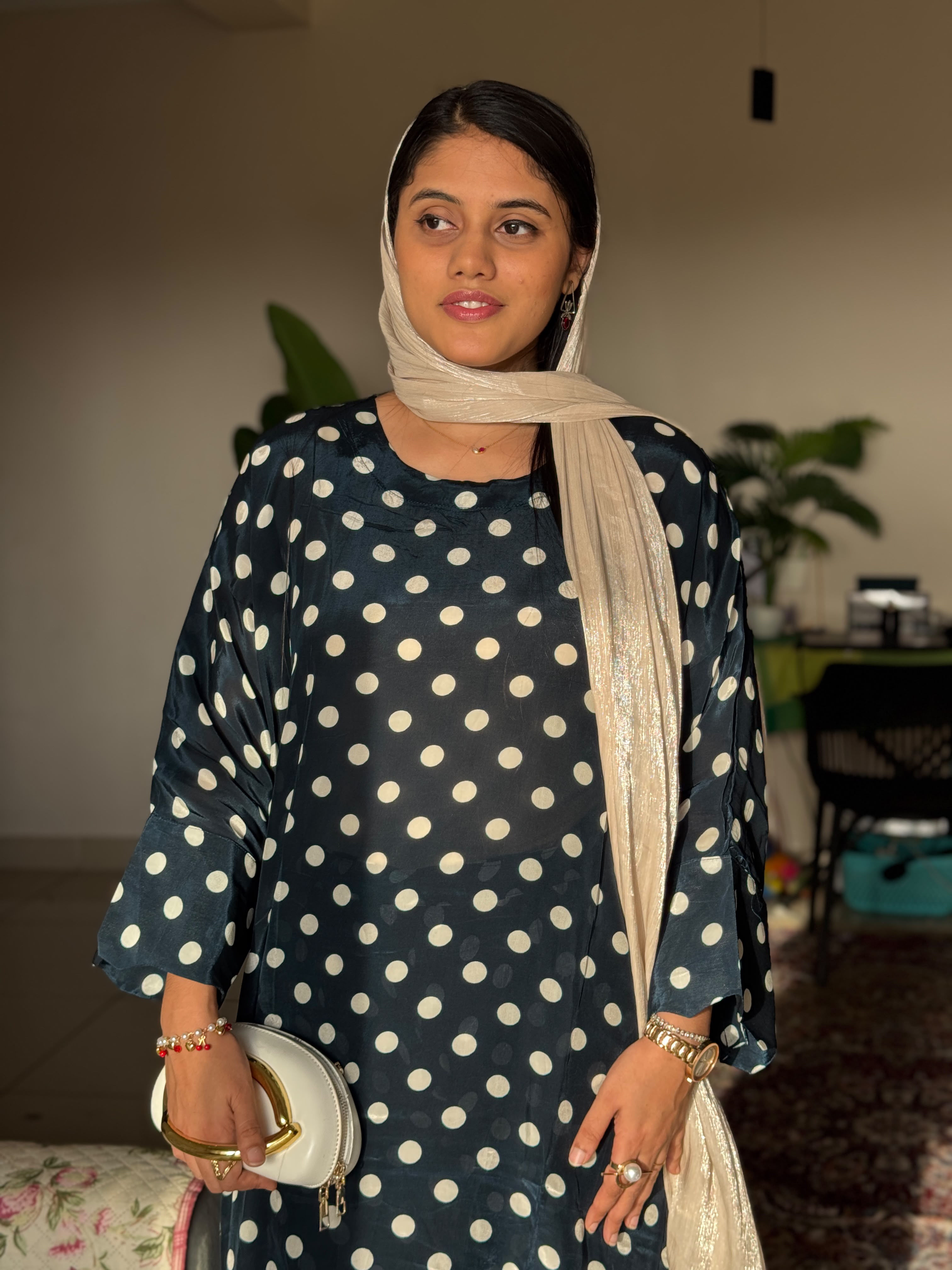 Hifi polka kaftan cordset Drop