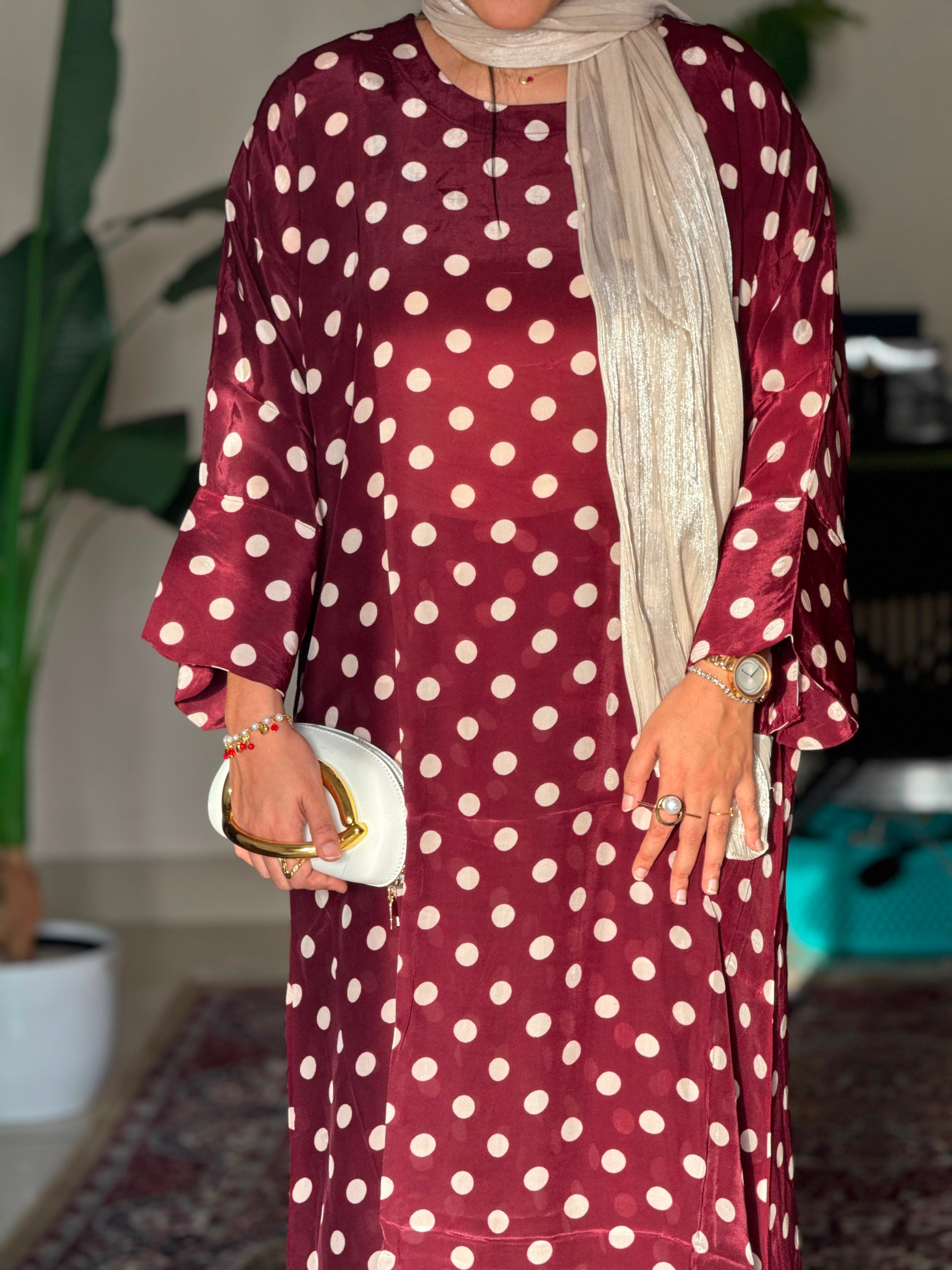 Hifi polka kaftan cordset Drop