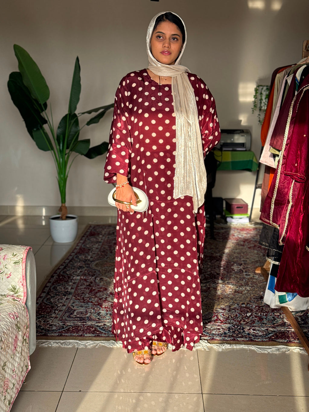 Hifi polka kaftan cordset Drop