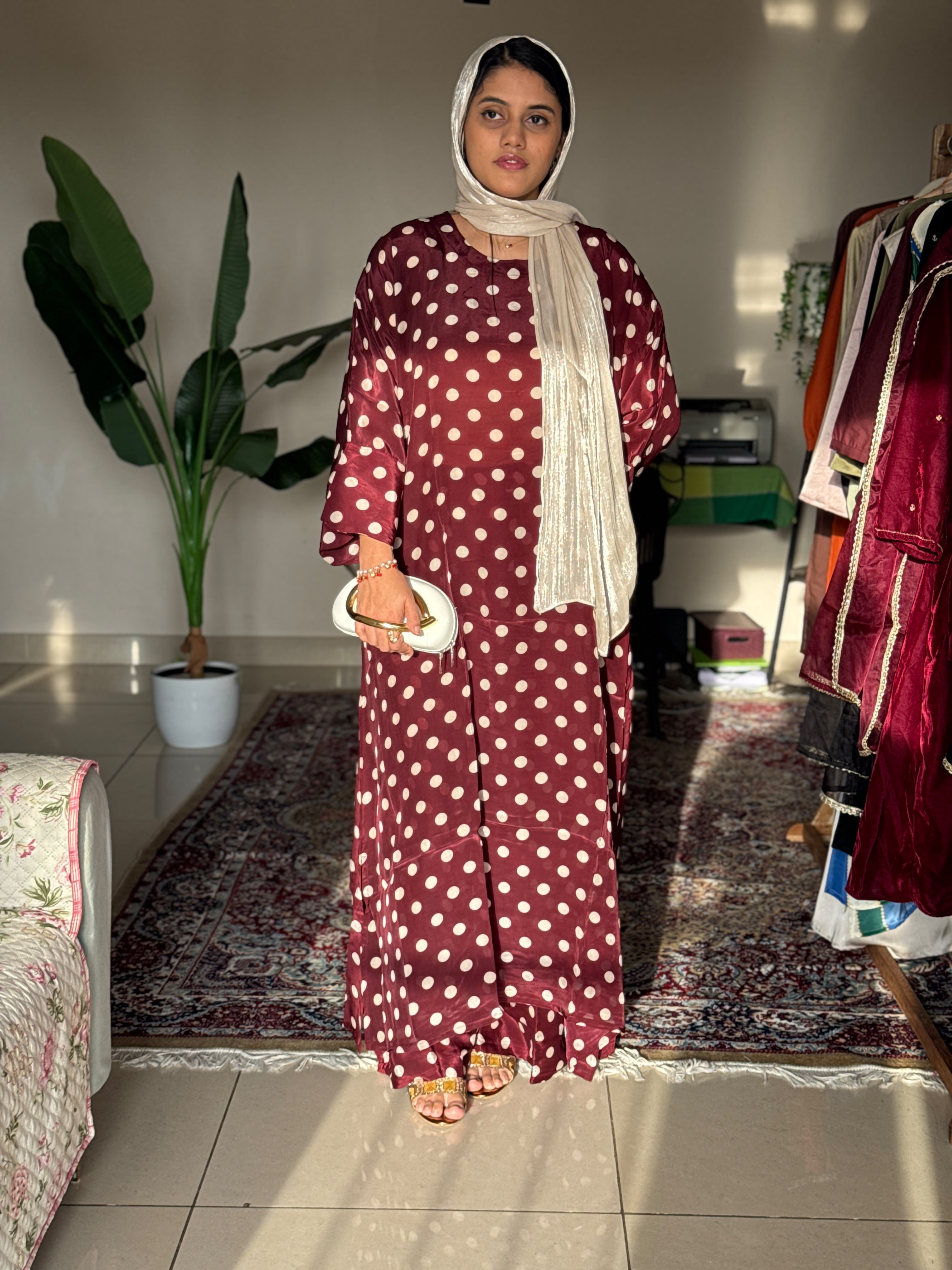 Hifi polka kaftan cordset Drop