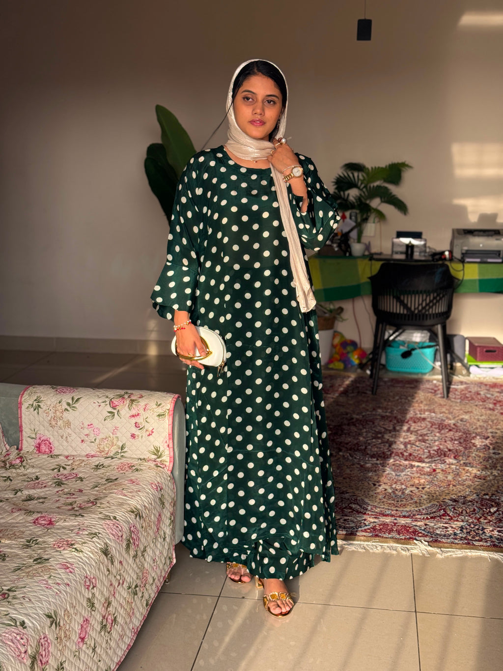 Hifi polka kaftan cordset Drop