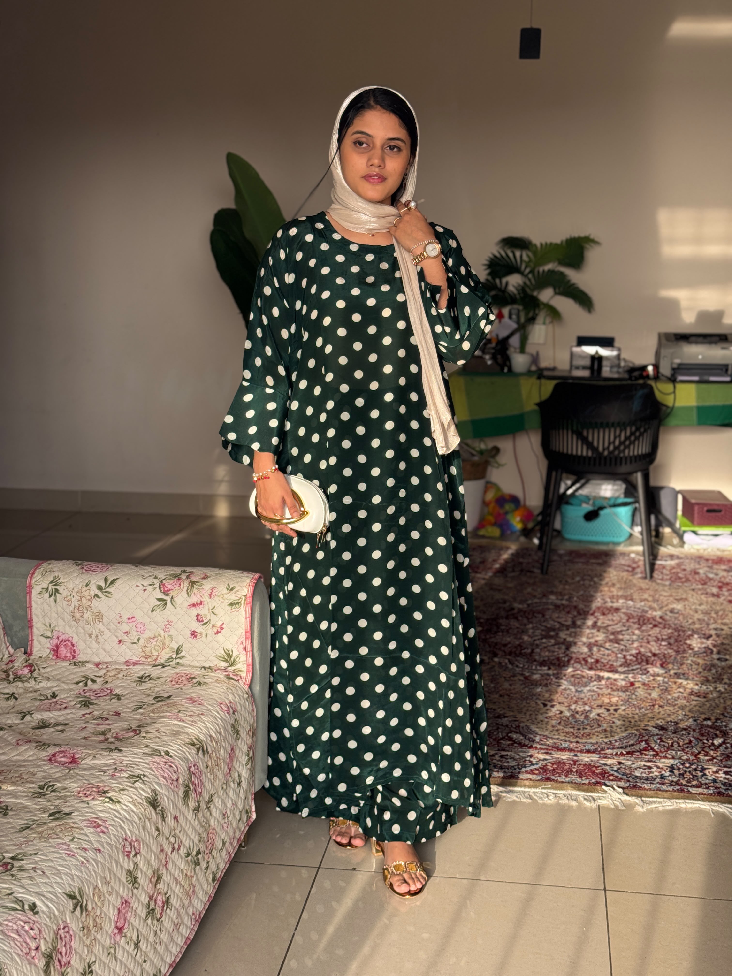 Hifi polka kaftan cordset Drop