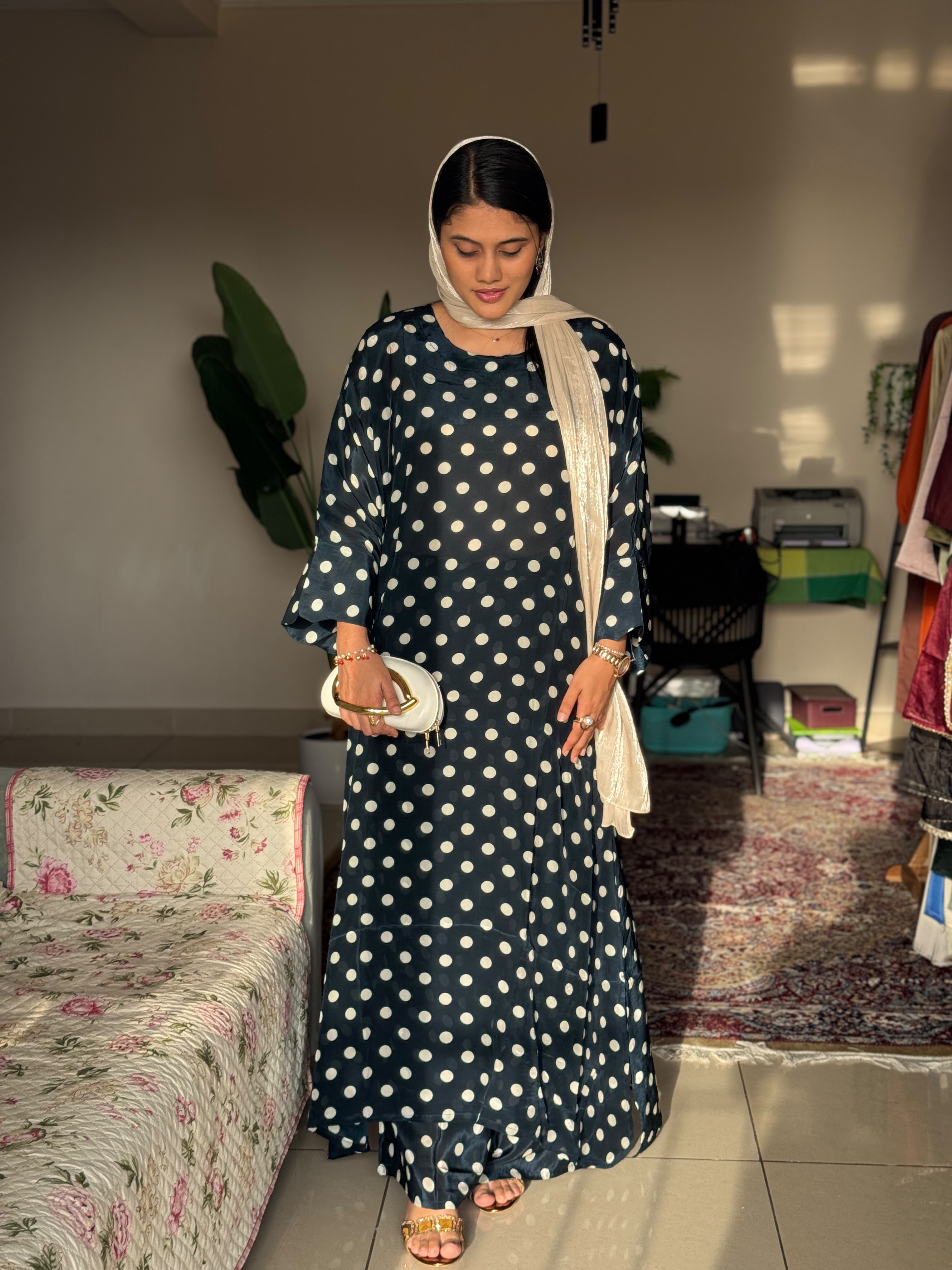 Hifi polka kaftan cordset Drop