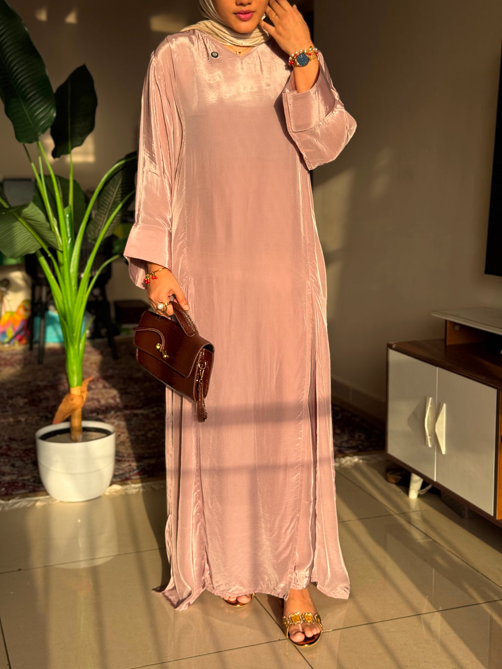 Hifi Front Slit Crepe Cordset
