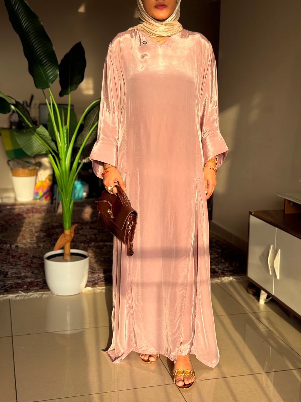 Hifi Front Slit Crepe Cordset