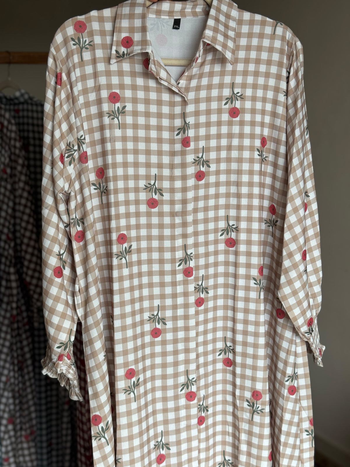Hifi Checks berry Gown Drop