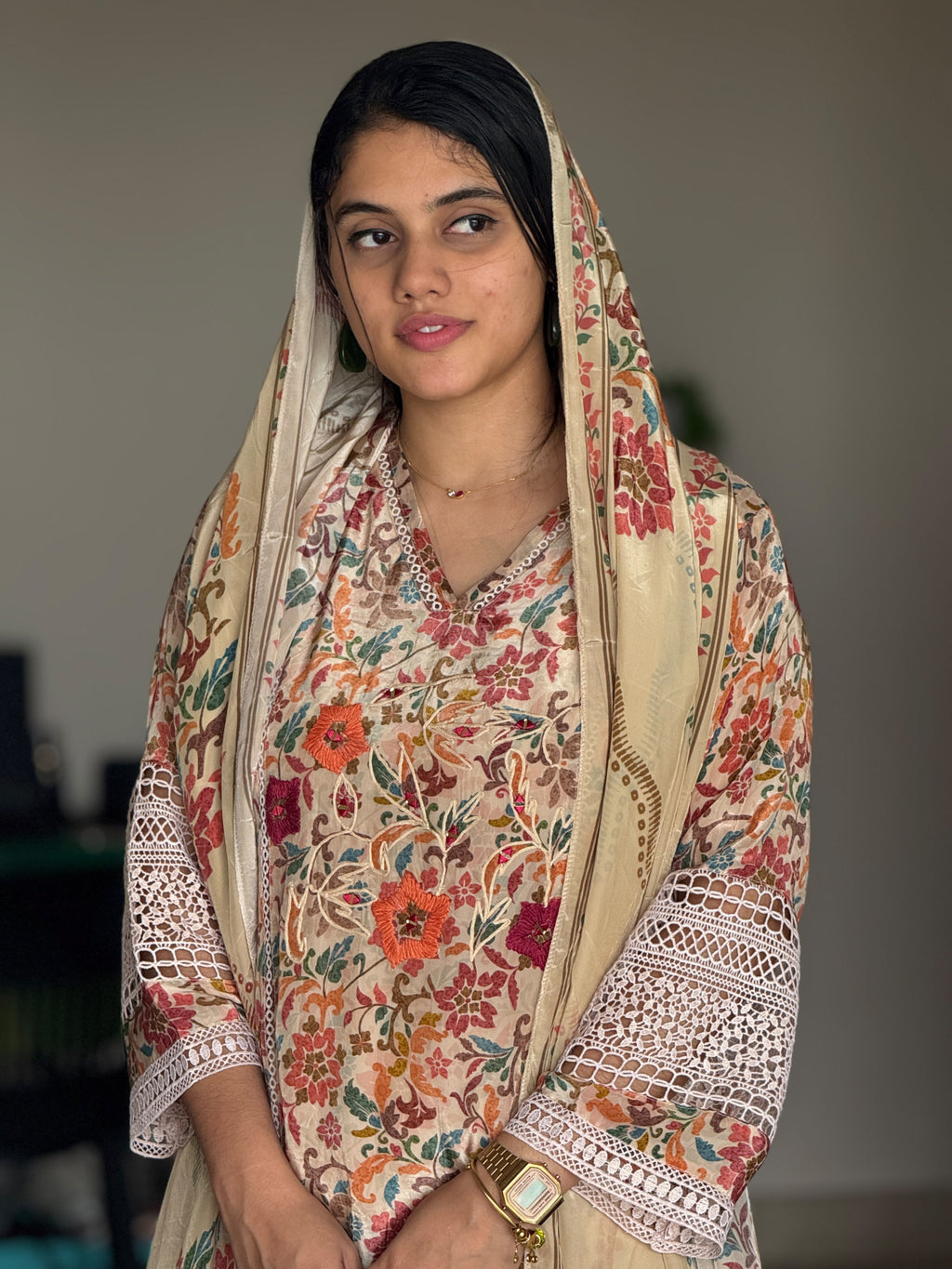 Hifi Pure Crepe Crochet Suit