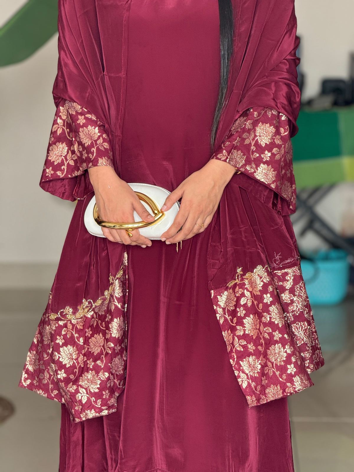 Hifi Sleeve Brocade Crepe Suit