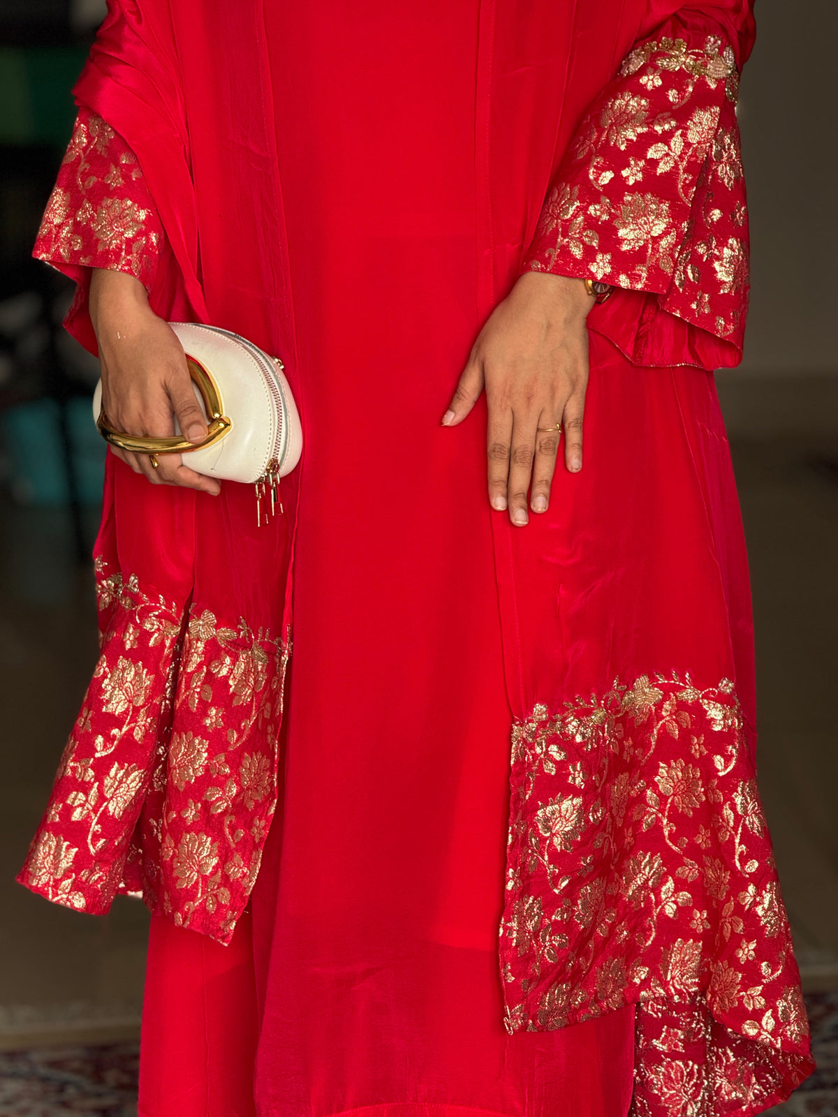 Hifi Sleeve Brocade Crepe Suit