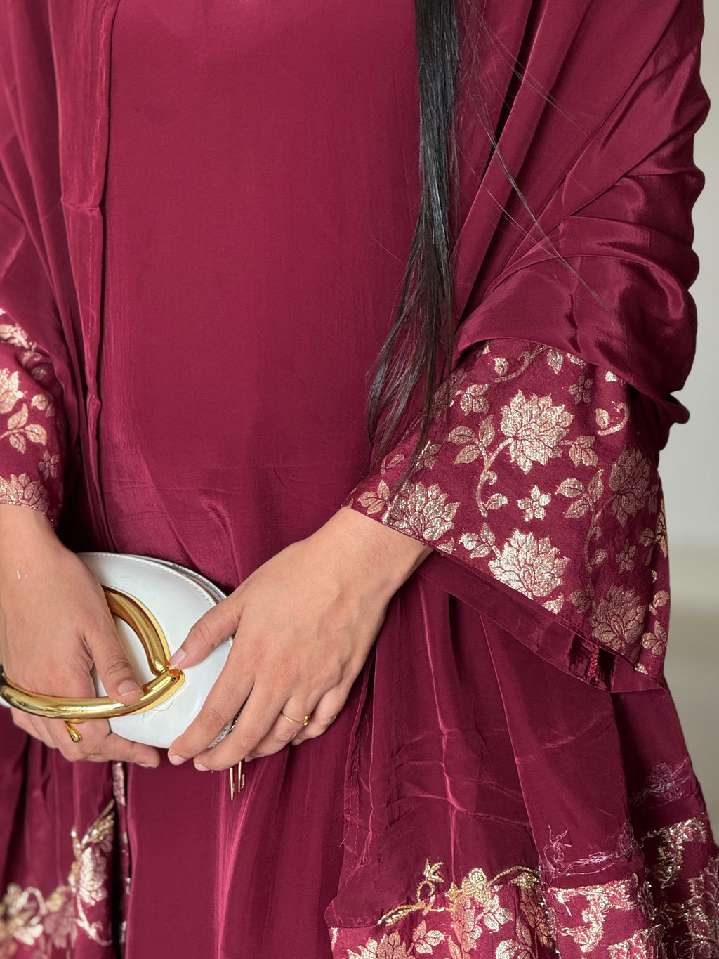 Hifi Sleeve Brocade Crepe Suit